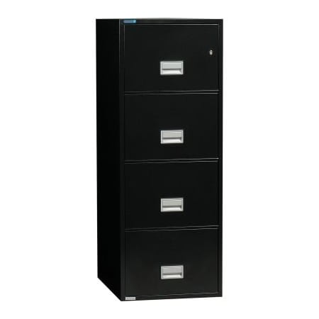 Phoenix Safe International Phoenix Safe Vertical 31" 4-Drawer Legal Fire and Water Resistant File Cabinet, Black - LGL4W31B